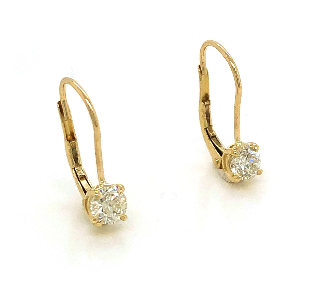 14kt Yellow Gold Diamond Earrings
