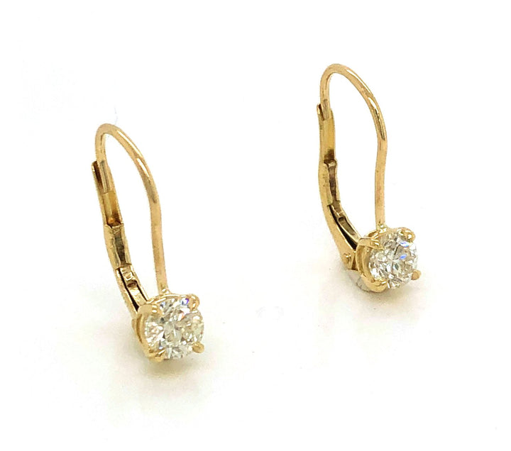 14kt Yellow Gold Diamond Earrings