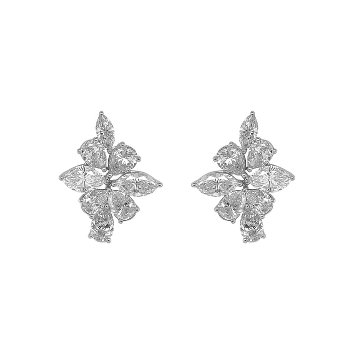 18kt White Gold Diamond Earrings