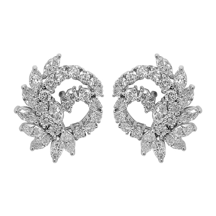 18kt White Gold Diamond Earrings