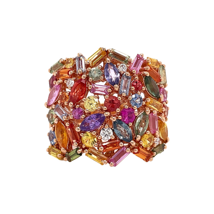 18kt Rose Gold Sapphire Ring.