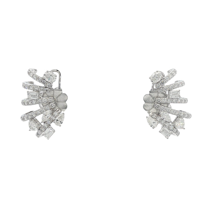18kt White Gold Diamond Earrings
