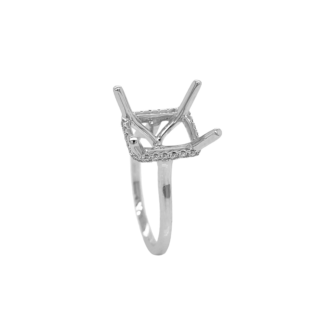 18kt White Gold Diamond Semi-mount
