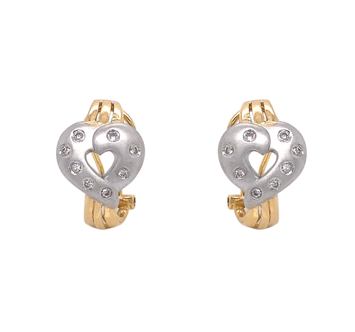 14kt Yellow Gold Diamond Earrings