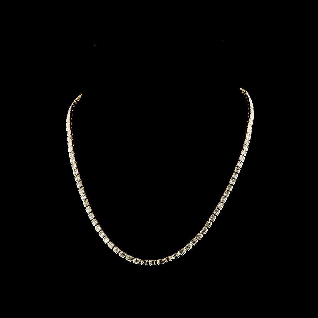 14kt White Gold Lab Diamond Tennis Necklace