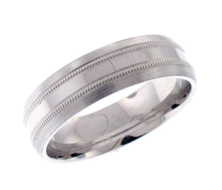 14kt White Gold Men's Wedding Band