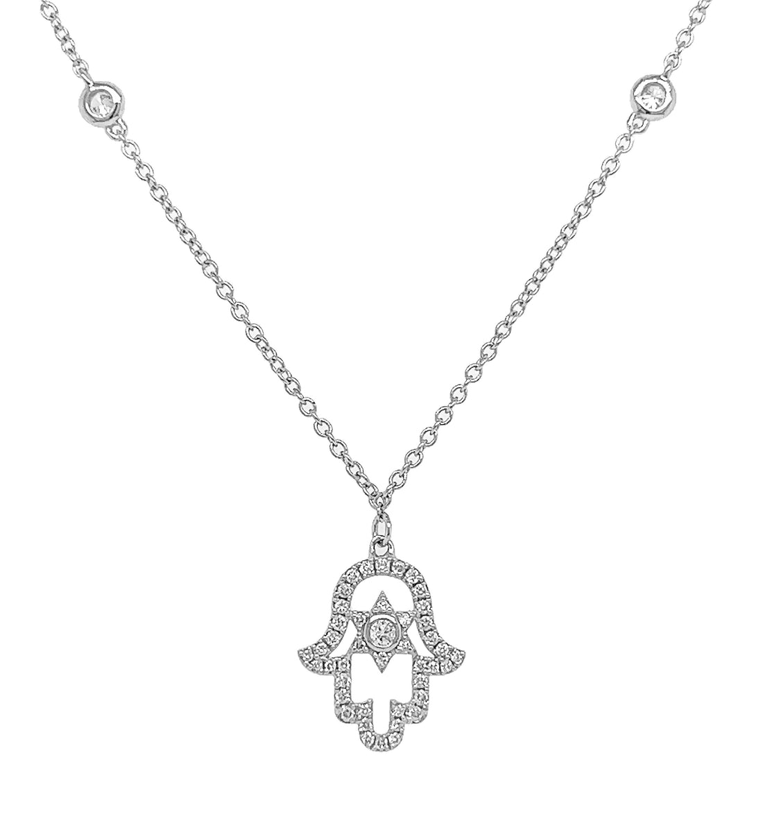 18kt White Gold Diamond Pendant