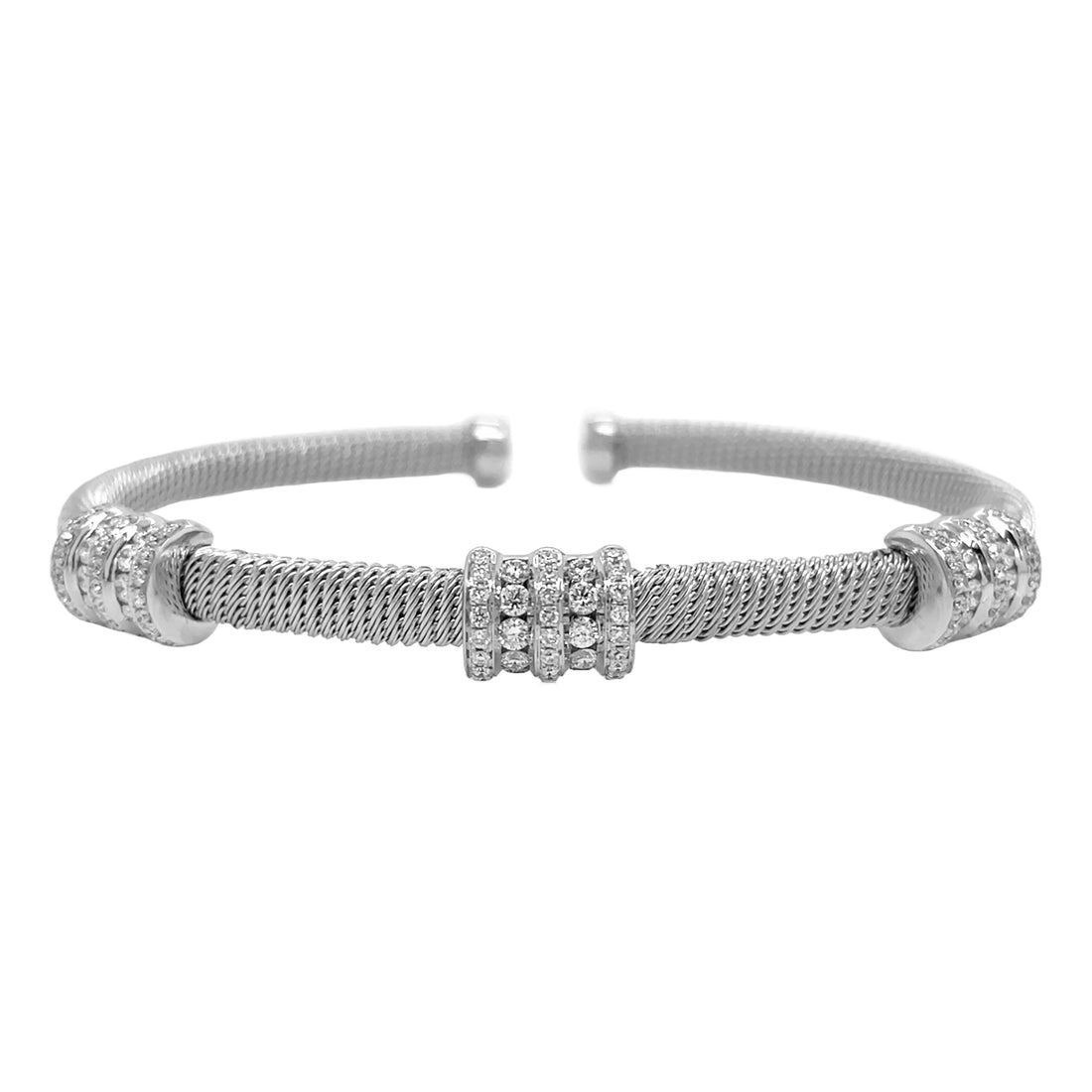 18kt White Gold Diamond Bangle