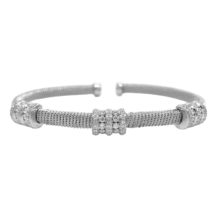 18kt White Gold Diamond Bangle