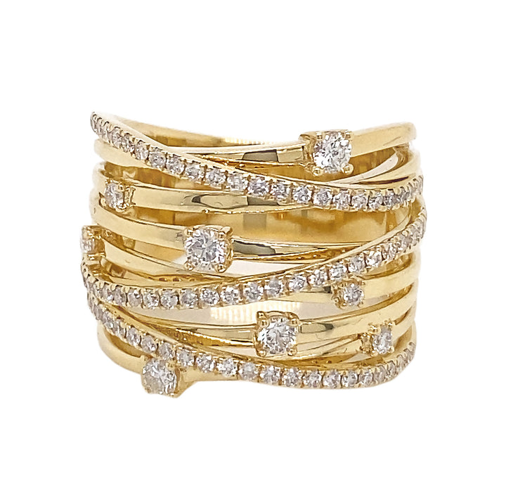 18kt yellow gold diamond ring