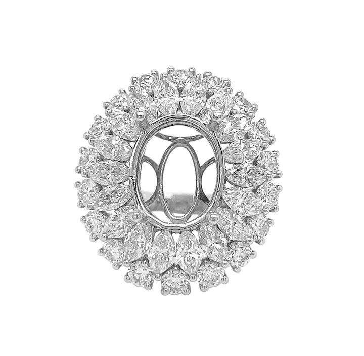 18kt White Gold Diamond Semi Mount