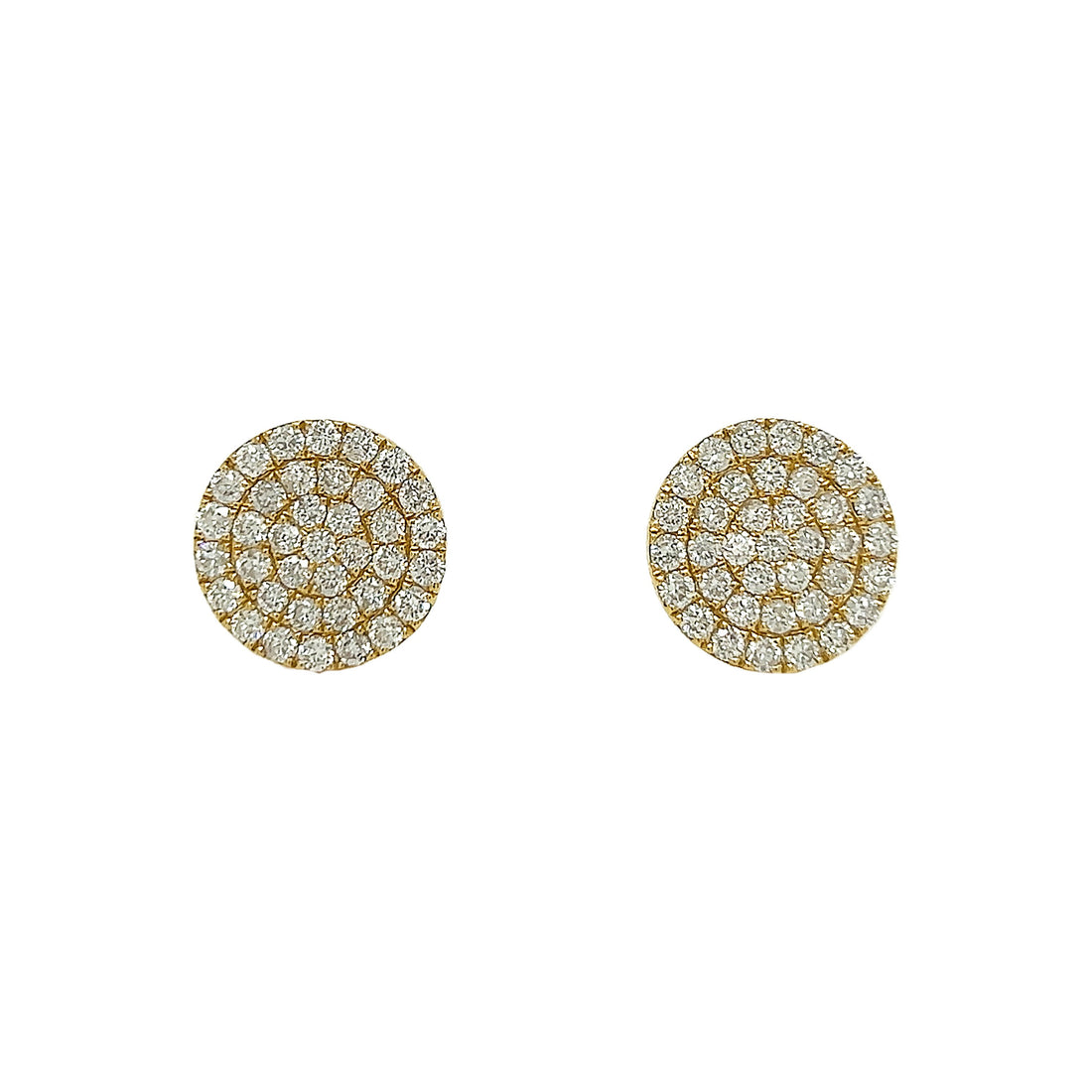 18kt Yellow Gold Diamond Earrings