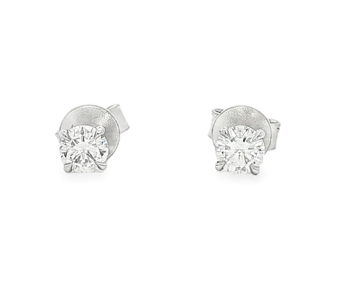 14kt White Gold Lab Diamond Studs