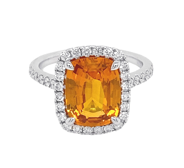 18kt White Gold Diamond and Sapphire Ring