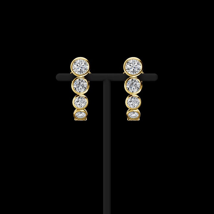 14kt Yellow Gold Lab Diamond Hoops