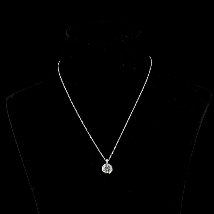 14kt White Gold GIA Certified Lab Diamond Pendant