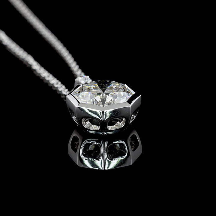 14kt White Gold GIA Certified Lab Diamond Pendant
