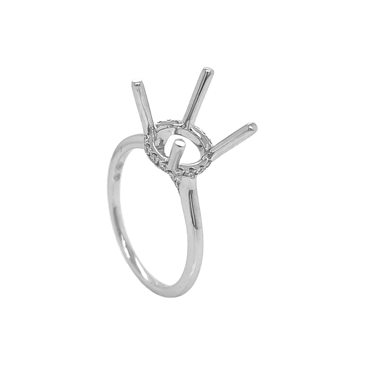 18kt White Gold Diamond Semi-mount