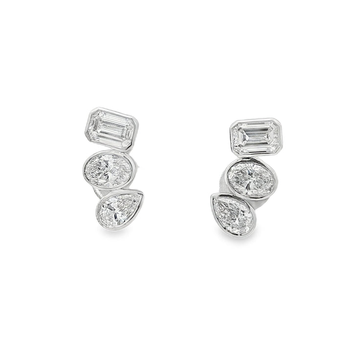 14kt White Gold Lab Diamond Earrings