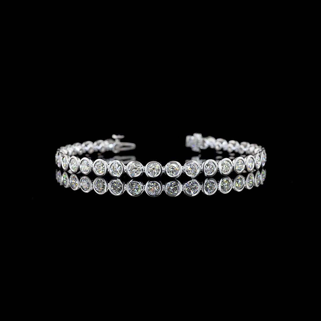 14kt White Gold Lab Diamond Tennis Bracelet