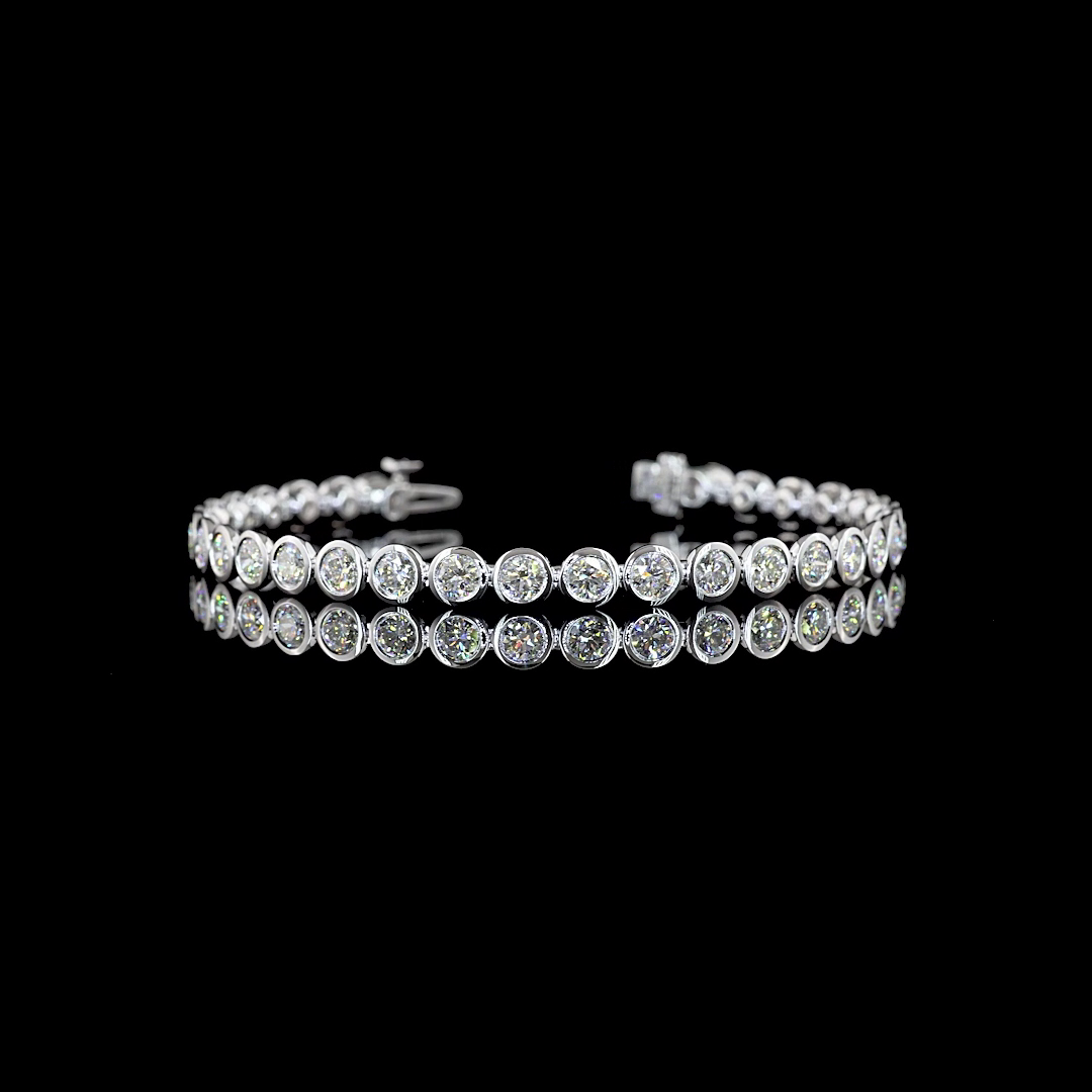 14kt White Gold Lab Diamond Tennis Bracelet