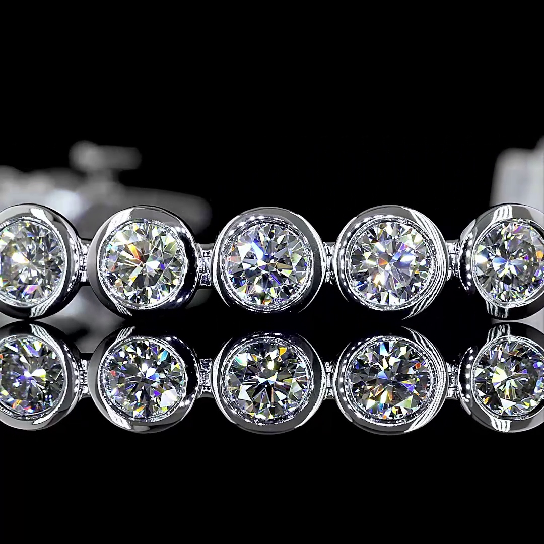 14kt White Gold Lab Diamond Tennis Bracelet
