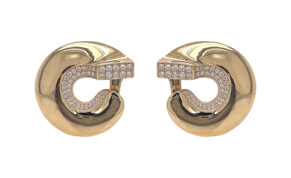 18kt Yellow Gold Diamond Earrings