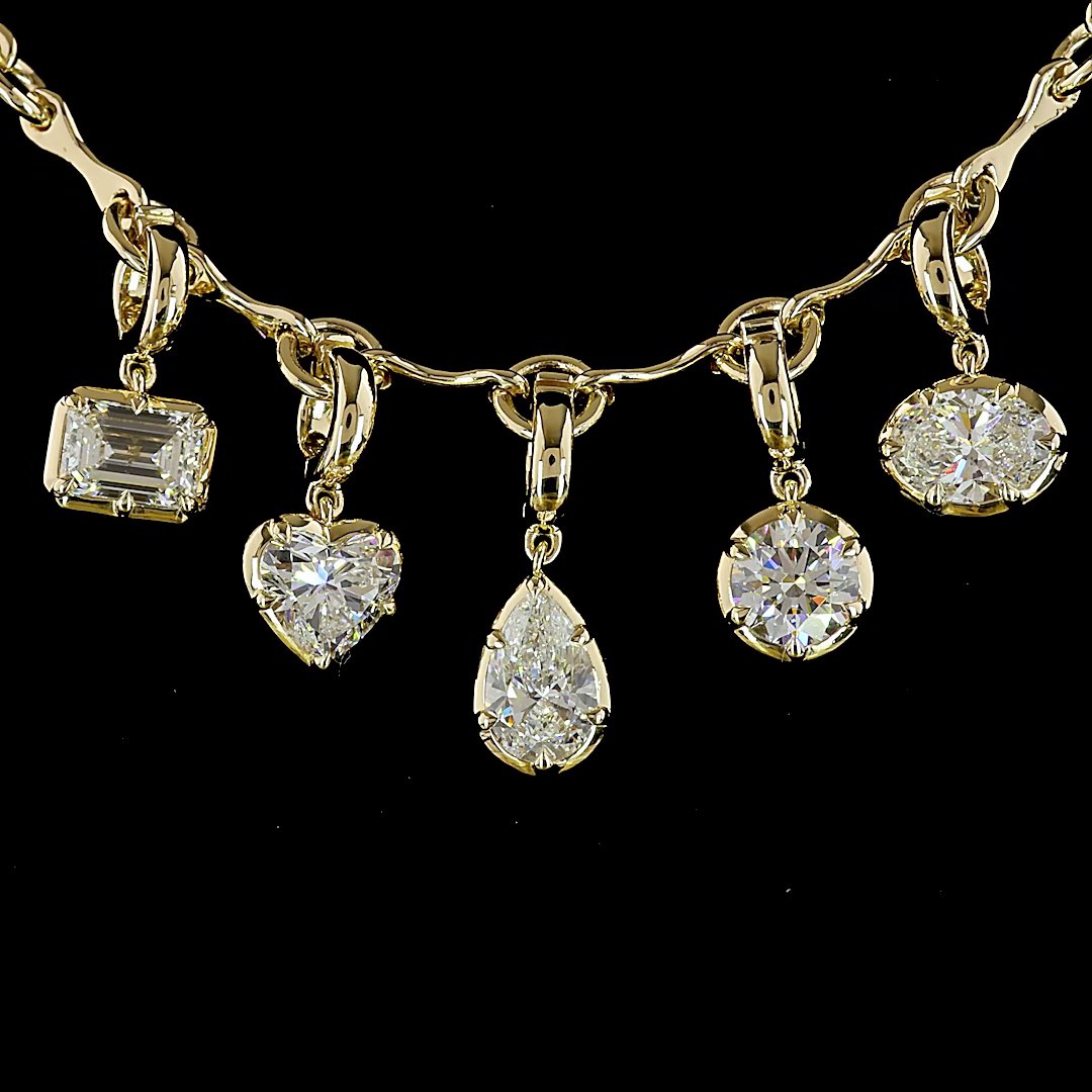 14kt Yellow Gold Lab Diamond Necklace