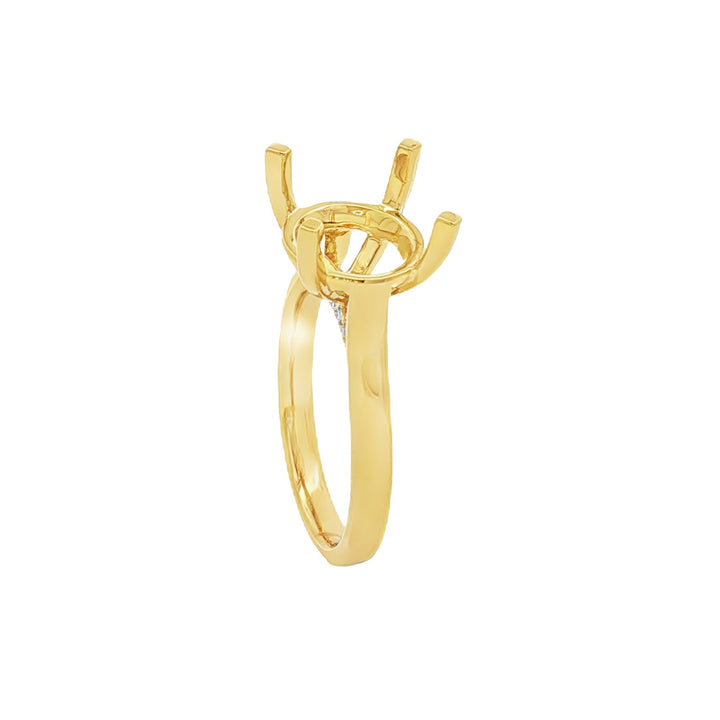 18kt Yellow Gold Diamond Semi-Mount