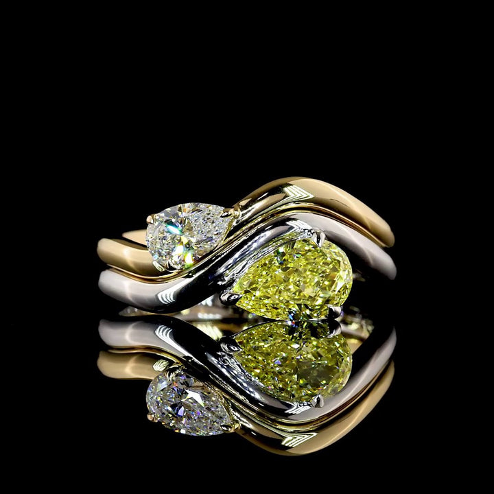 14kt Yellow And White Gold Lab Diamond Ring