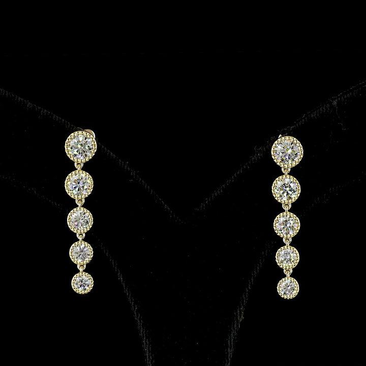 14kt Yellow Gold Lab Diamond Earrings