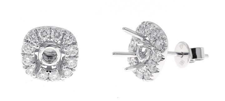 18kt White Gold Diamond Earrings Jacket
