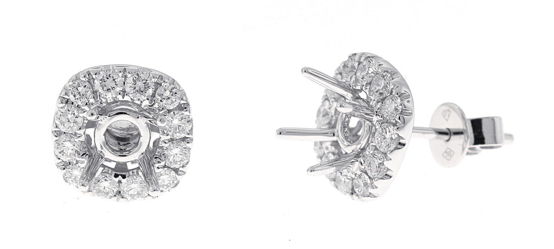 18kt White Gold Diamond Earrings Jacket