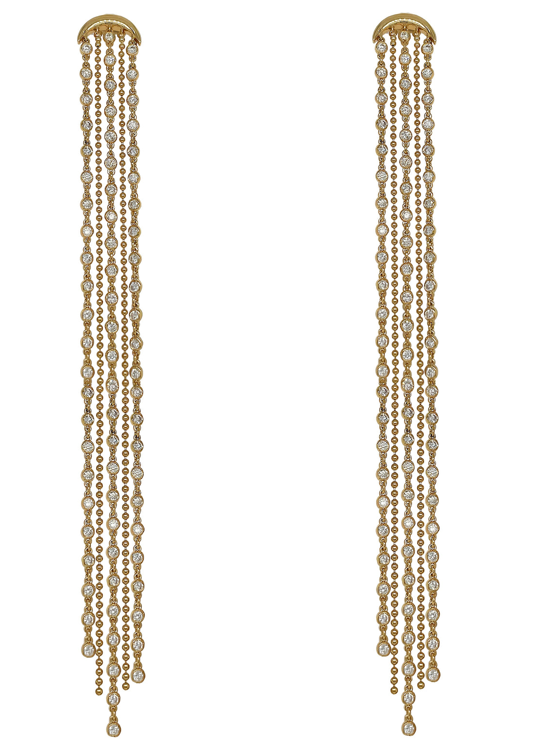 18kt Yellow Gold Diamond Earrings