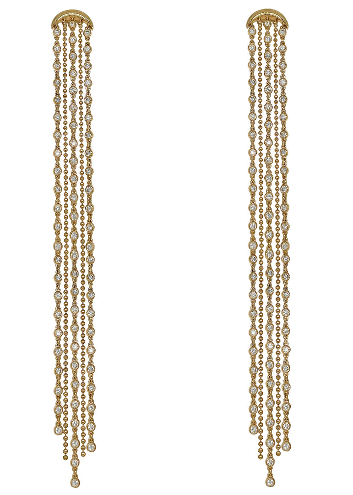 18kt Yellow Gold Diamond Earrings