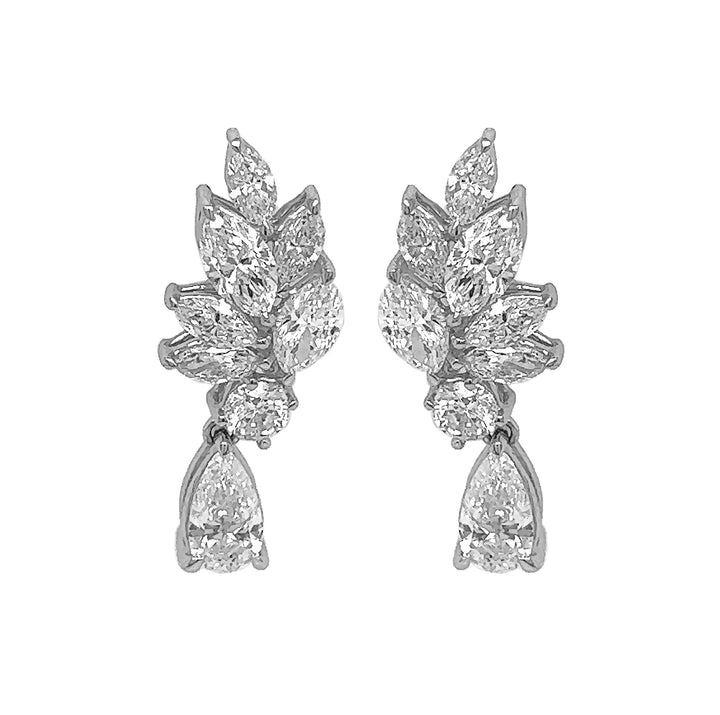 18kt White Gold Diamond Earrings