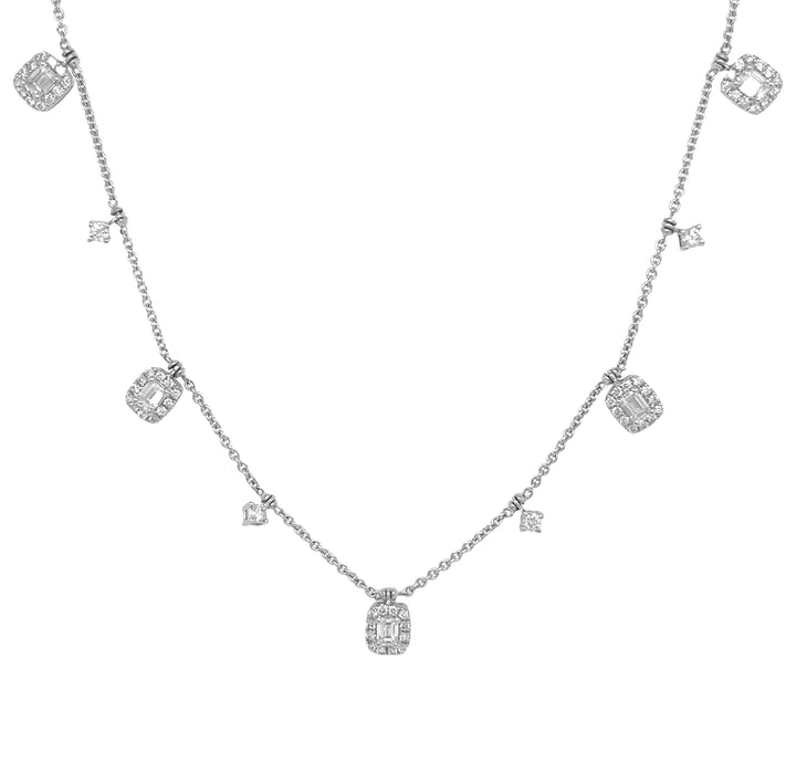 18kt White Gold Diamond Necklace