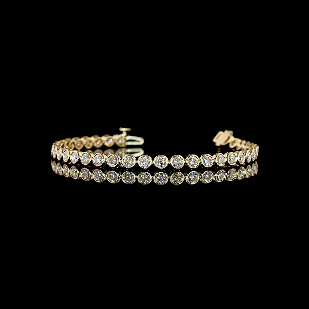 14kt Yellow Gold Lab Diamond Tennis Bracelet
