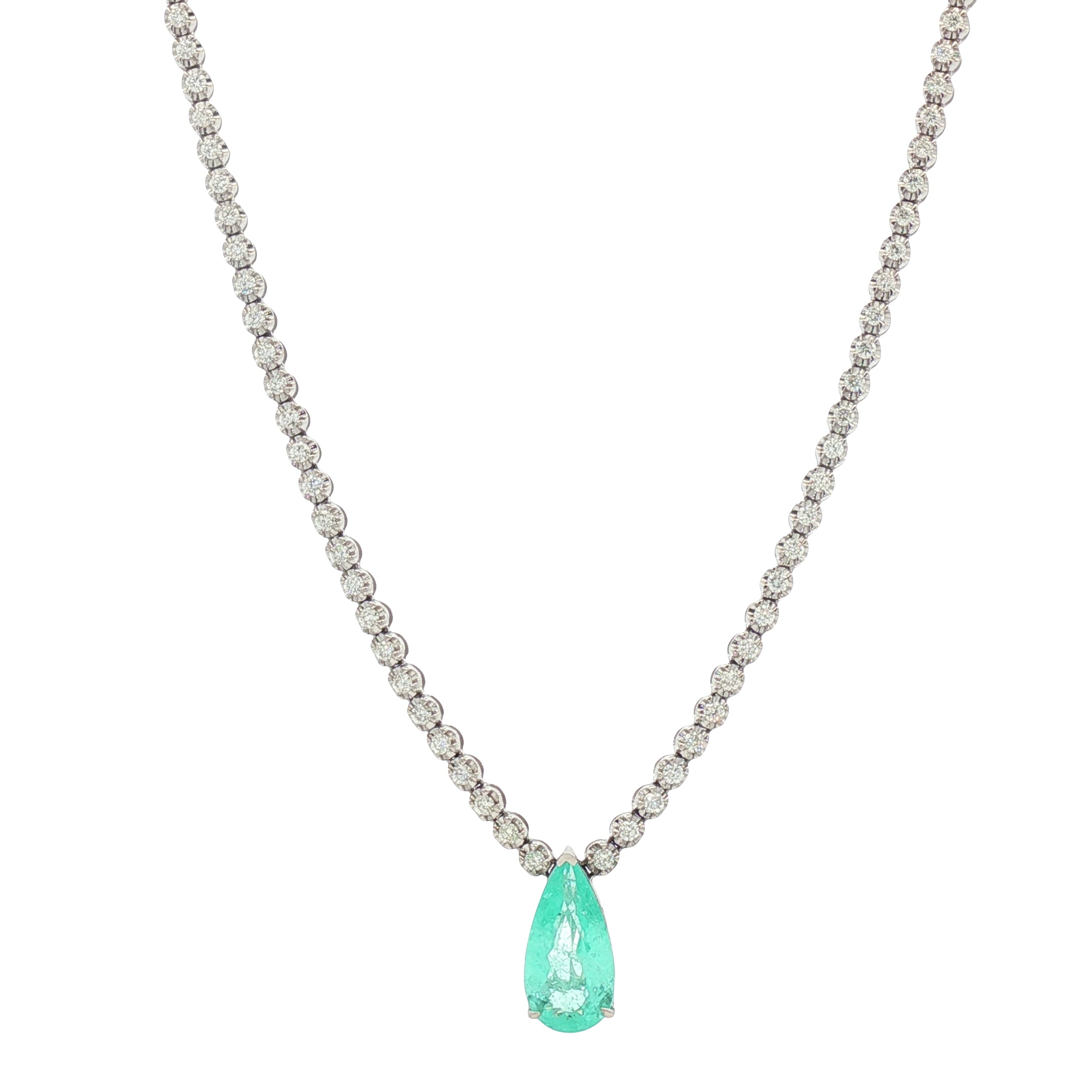 18kt White Gold Diamond Necklace