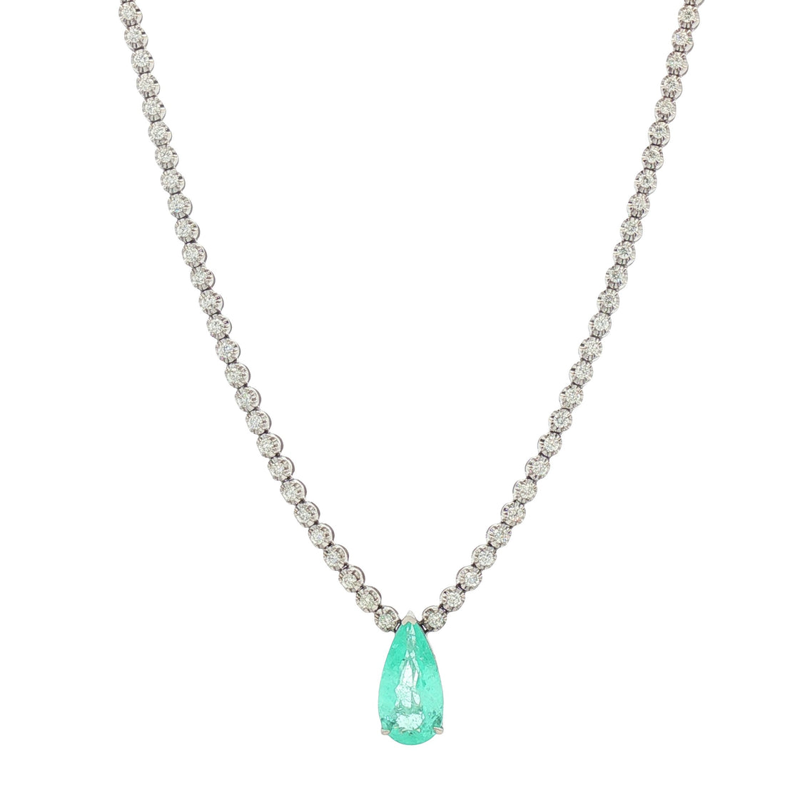 18kt White Gold Diamond Necklace