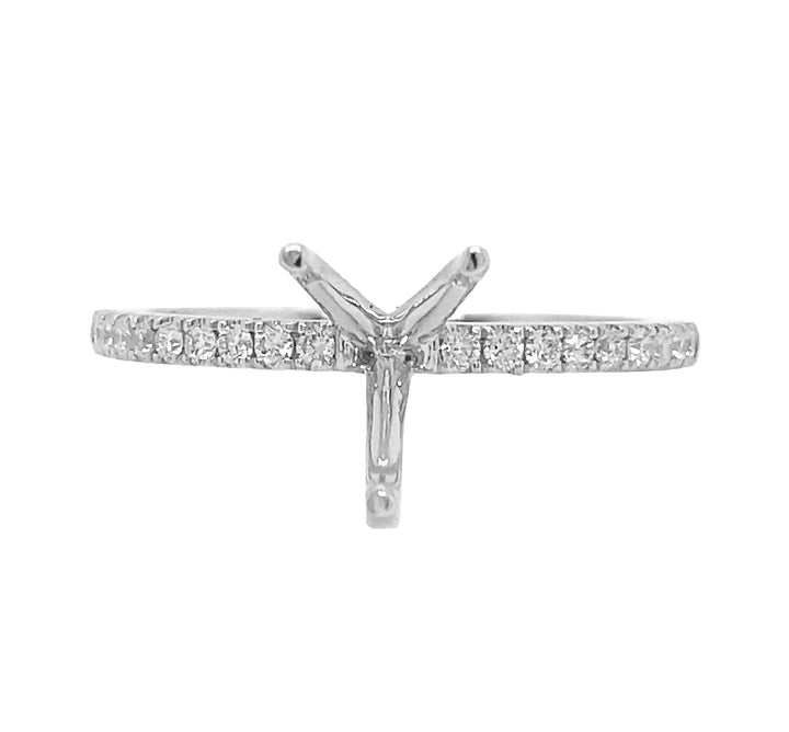 18kt White Gold Diamond Semi Mount