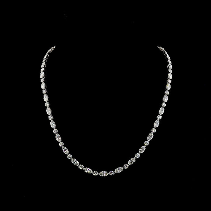 14kt White Gold Lab Diamond Tennis Necklace