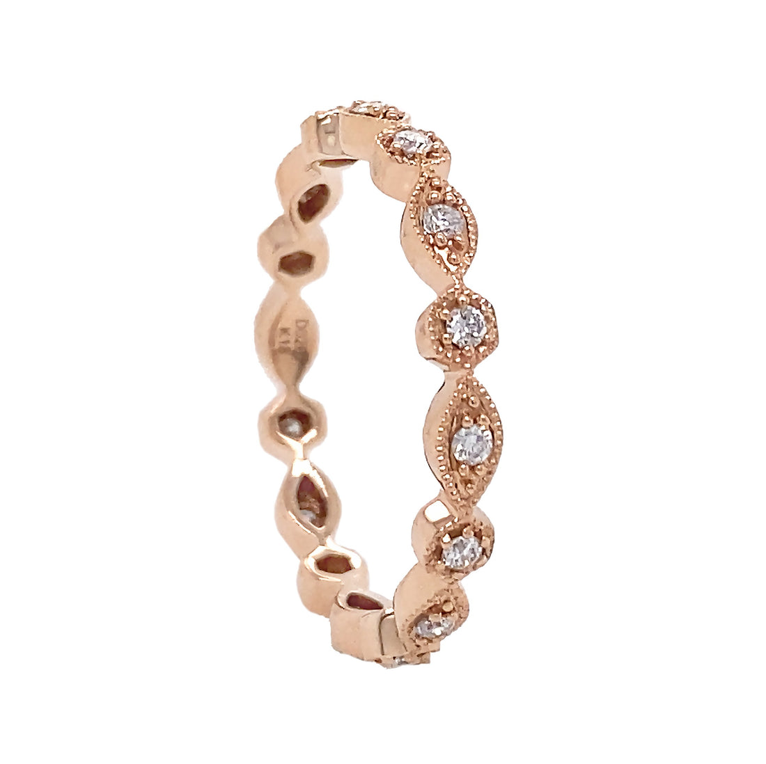 18kt Rose Gold Diamond Band