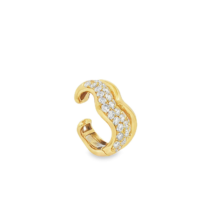 18kt Yellow Gold Diamond Cuff Earring