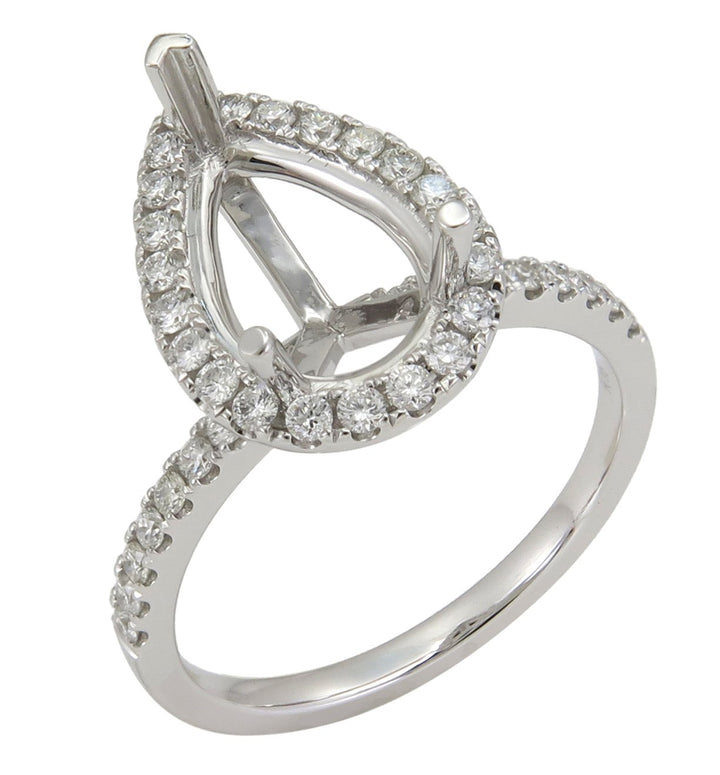 18kt White Gold Diamond Semi-mount