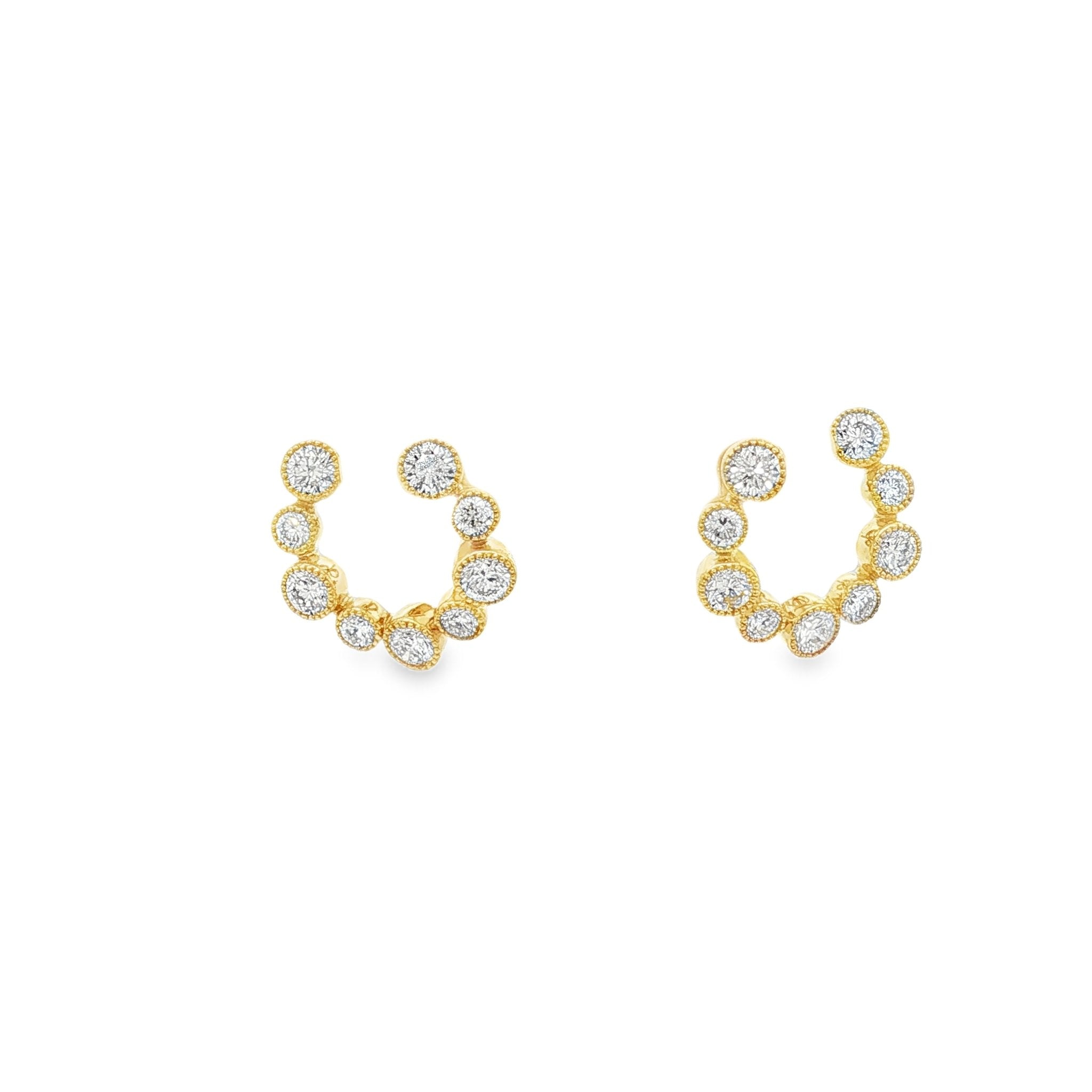 18kt Yellow Gold Diamond Earrings