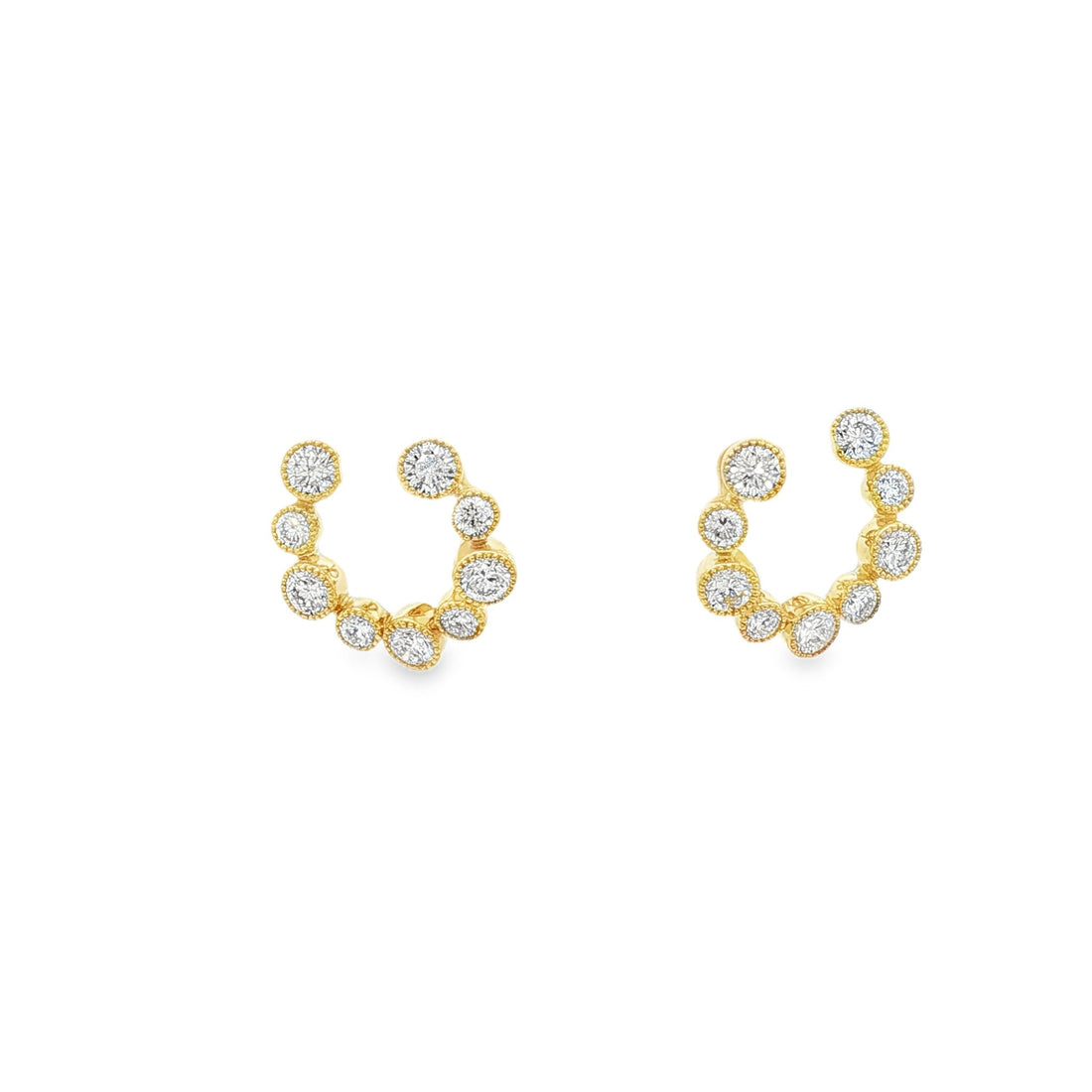 18kt Yellow Gold Diamond Earrings
