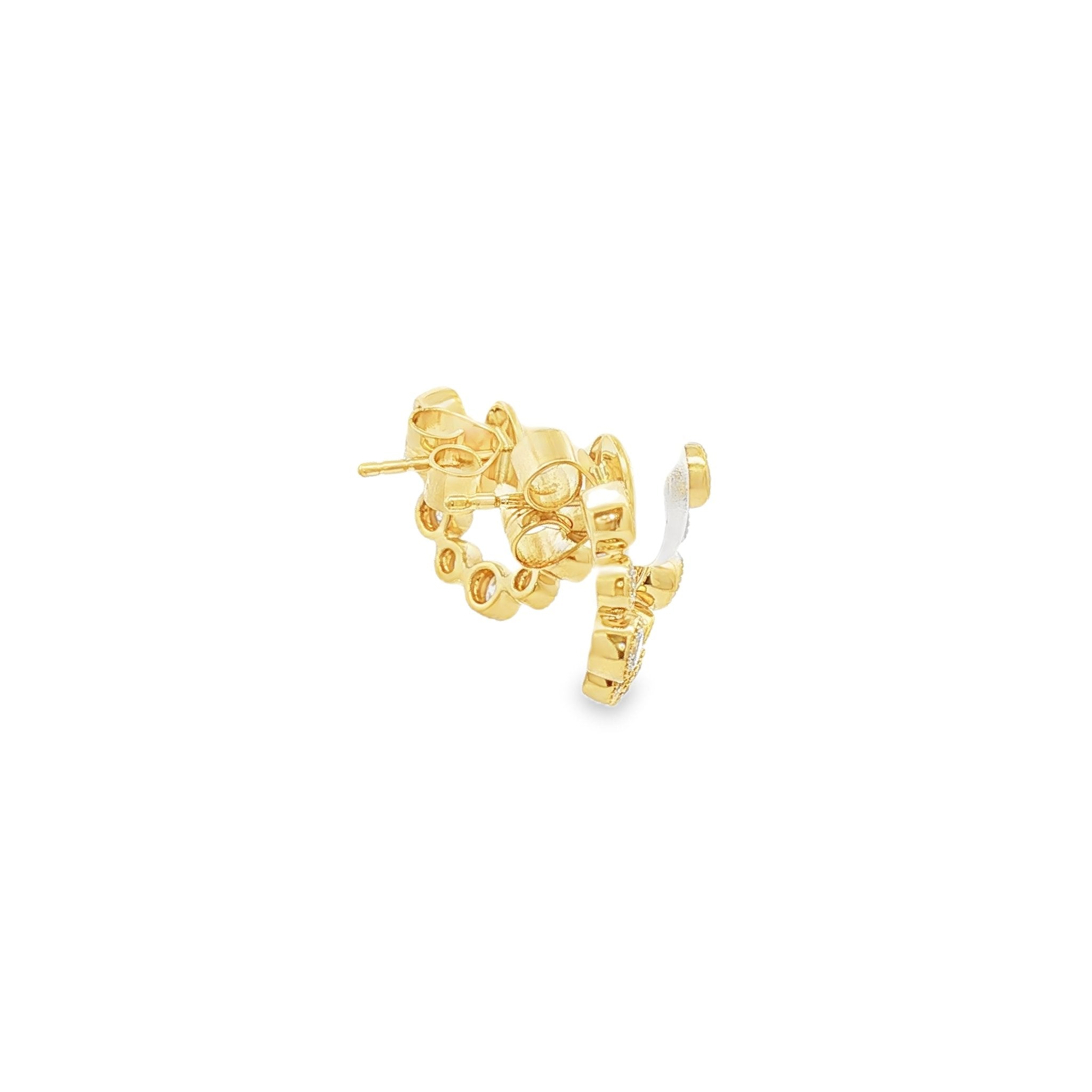 18kt Yellow Gold Diamond Earrings