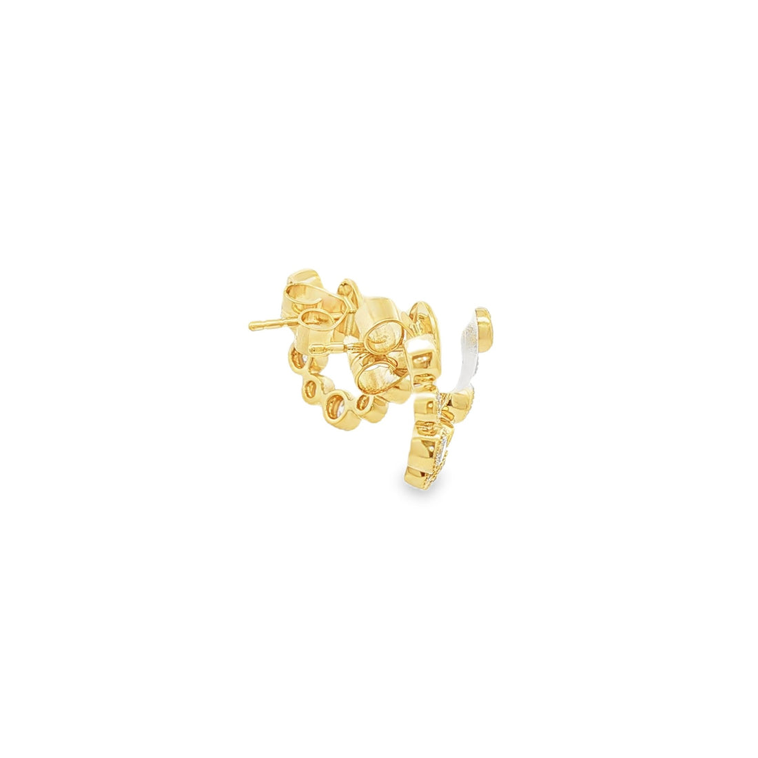 18kt Yellow Gold Diamond Earrings
