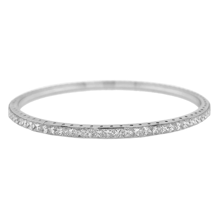 14kt White Gold Diamond Bangle